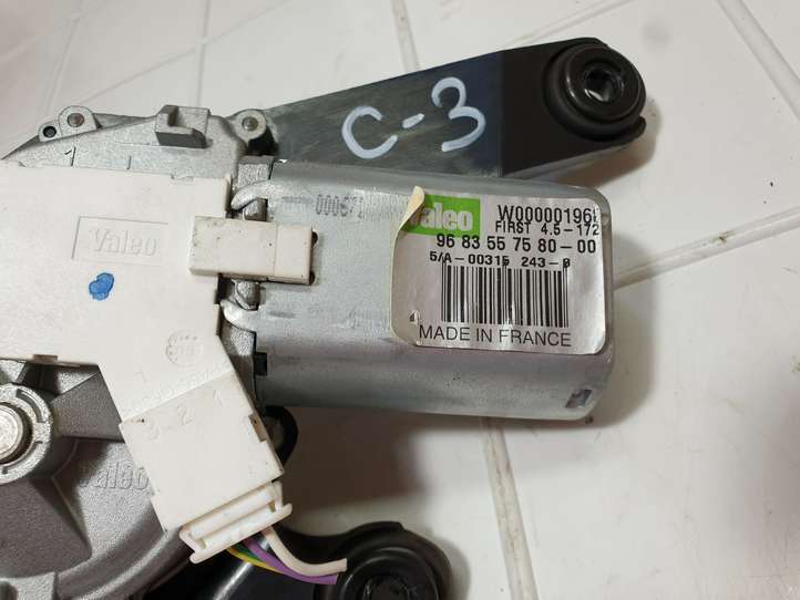 Citroen C3 (2002 - 2009)  968355758000 Двигатель стеклоочистителя заднего стекла
