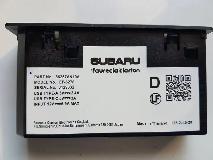 Subaru Ascent (2018 - ) 86257AN10A USB модуль — фото 4