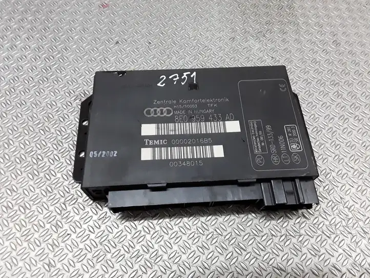 Audi A4 S4 B6 8E 8H (2000 - 2006) 8E0959433AD Модуль комфорта — фото 1