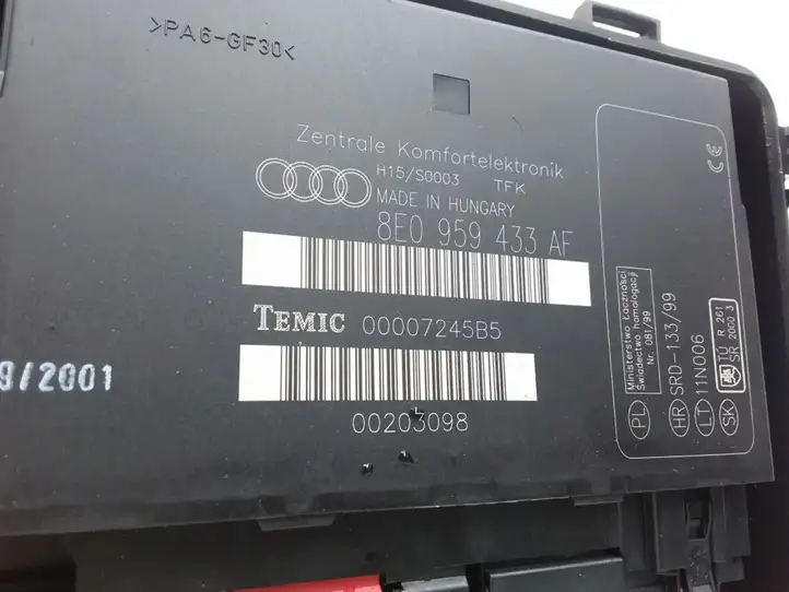 Audi A4 S4 B6 8E 8H (2000 - 2006) 8E0959433AF Модуль комфорта — фото 5