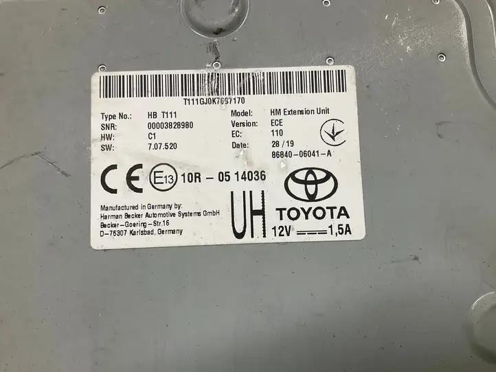 Toyota Corolla E210 E21 (2018 - ) 8684006041A Прочие блоки управления — фото 3