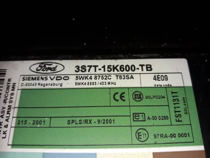 Ford Mondeo Mk III (2000 - 2007) 5WK48752C Модуль комфорта — фото 2