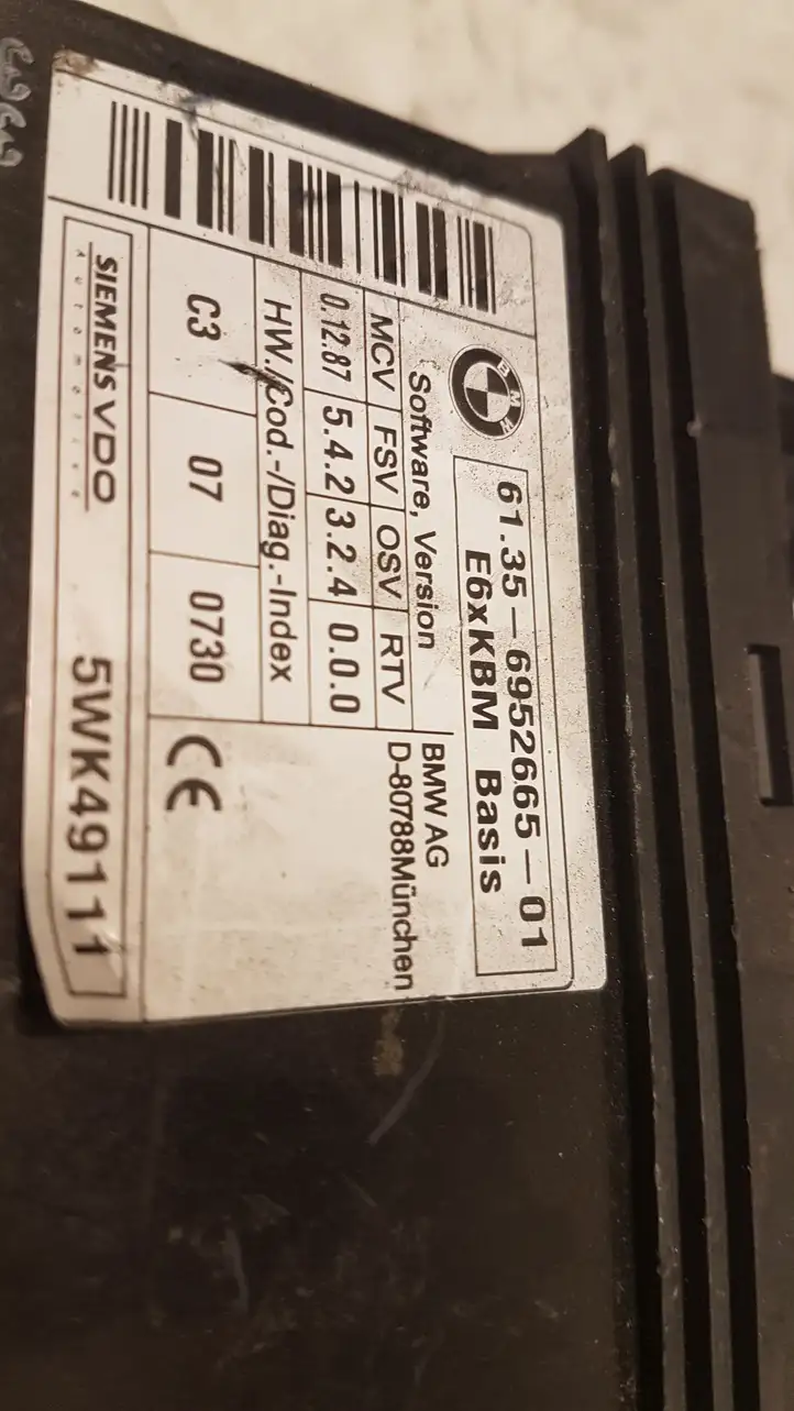 BMW 5 E60 E61 (2004 - 2010) 6135695266501 Модуль комфорта — фото 3