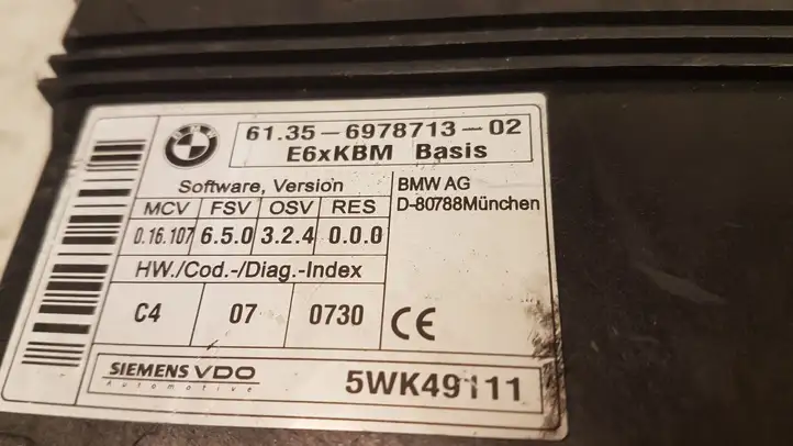 BMW 5 E60 E61 (2004 - 2010) 6135697871302 Модуль комфорта — фото 2