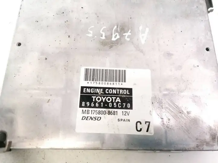 Toyota Avensis T250 (2006 - 2009) 8966105C70 Блок управления двигателем (ЭБУ) — фото 2