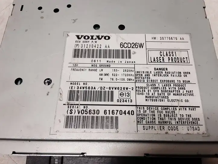 Volvo XC90 (2006 - 2014) 30775675 Магнитола / мультимедийная система — фото 3