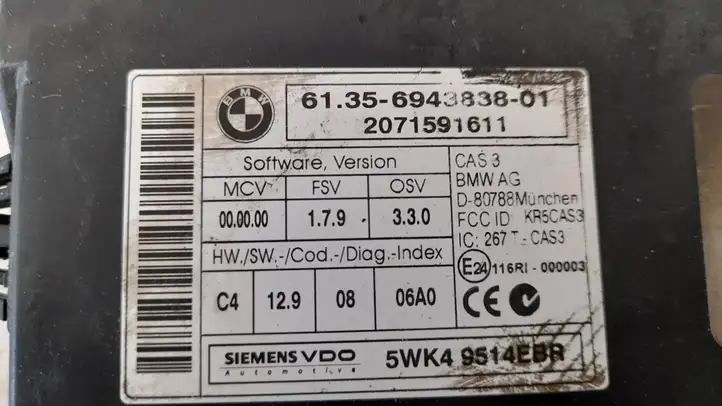 BMW X5 E70 (2006 - 2013) 6135694383801 Прочие блоки управления — фото 3
