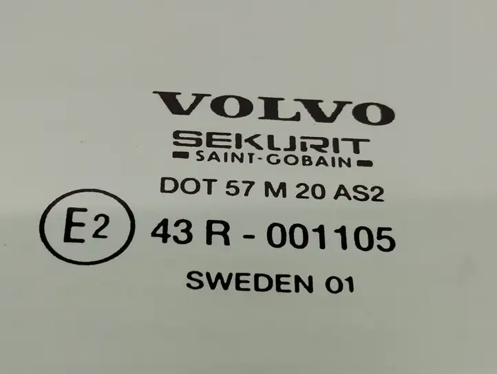 Volvo S60 (2000 - 2004) 43R001105 Стекло задней двери — фото 3