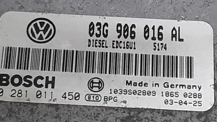 Volkswagen Touran I (2003 - 2010)  03G906016AL Блок управления двигателя