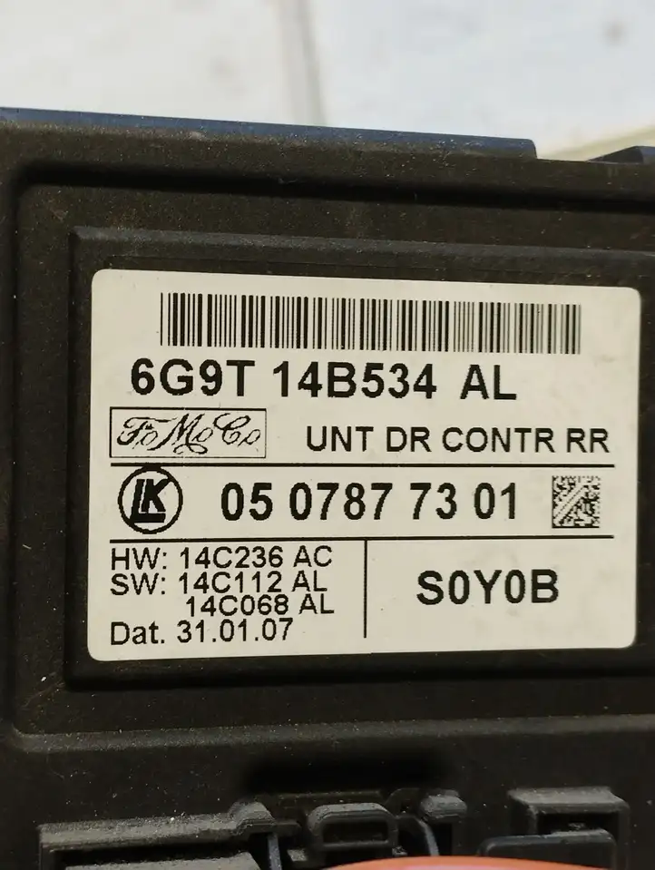 Ford S-Max (2006 - 2010)  6G9T14B534AL Блок управления дверью
