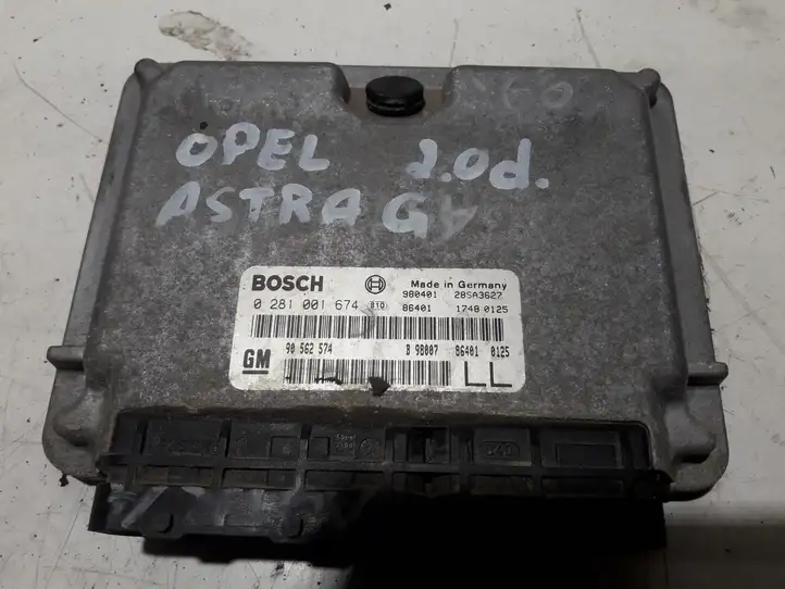 Opel Astra G (1998 - 2004) 0281001674 Блок управления двигателем (ЭБУ) — фото 1