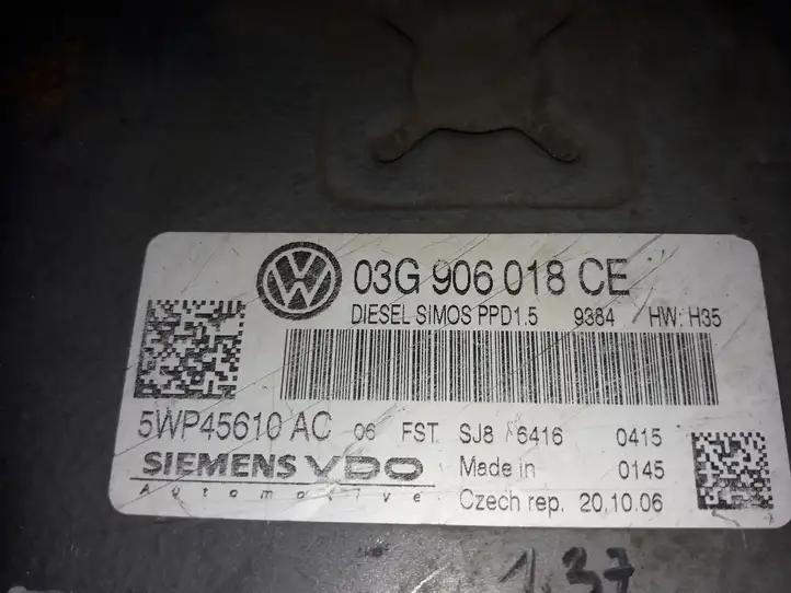 Volkswagen PASSAT B6 (2005 - 2010) 5WP45610AC Блок управления двигателем (ЭБУ) — фото 2