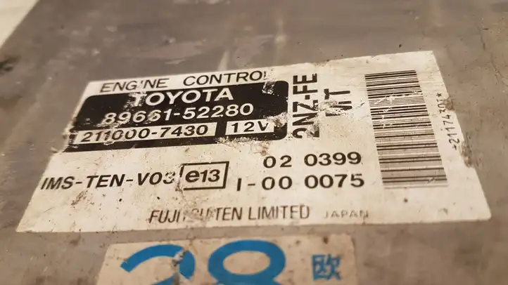 Toyota Yaris Verso (1999 - 2005) 8966152280 Блок управления двигателем (ЭБУ) — фото 2