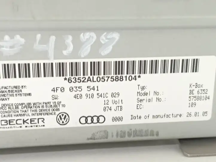 Audi A6 S6 C6 4F (2004 - 2008) 4E0910541C Магнитола / мультимедийная система — фото 4
