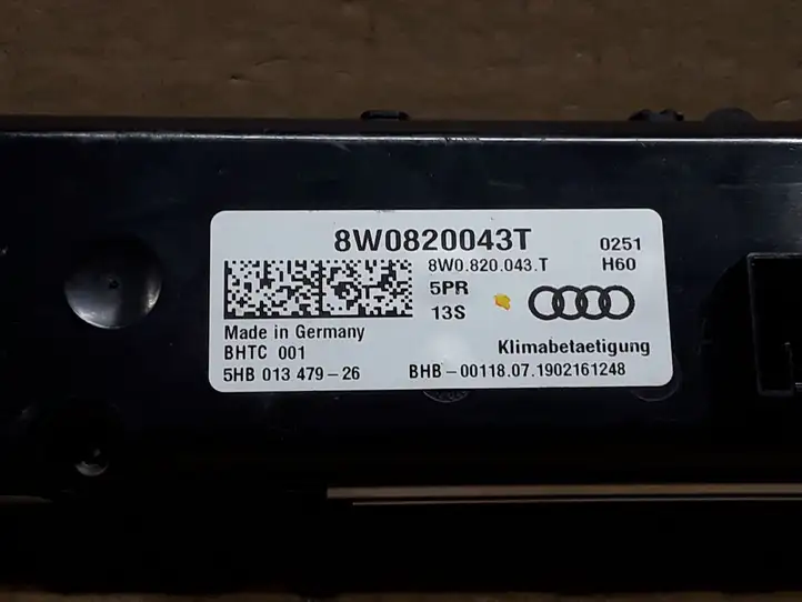 Audi A4 S4 B9 (2015 - 2019) 8W0820043T Блок управления климат-контролем — фото 5
