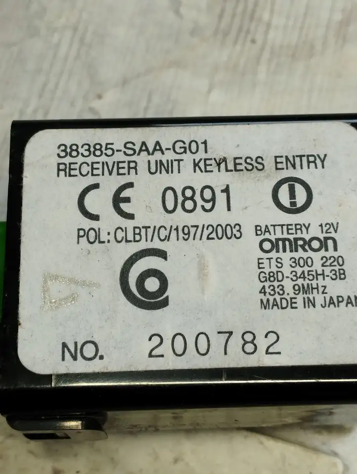 Honda FR-V (2004 - 2009) 38385SAAG01 Блок бесключевого доступа — фото 2