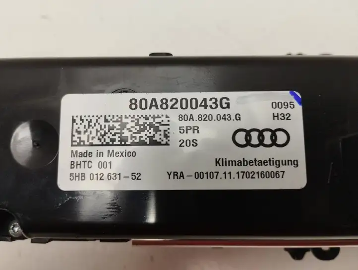 Audi Q5 (2017 - )  80A820043G Блок управления кондиционера воздуха / климата/ печки (в салоне)