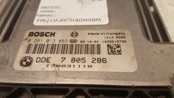 BMW 3 E90 E91 (2005 - 2012) 0281013853 Блок управления двигателем (ЭБУ) — фото 2