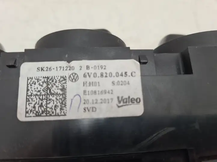 Skoda Fabia Mk3 (NJ) (2015 - 2021)  6V0820045C Блок управления кондиционера воздуха / климата/ печки (в салоне)