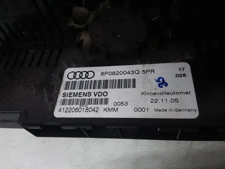 Audi A3/S3 8P (2004 - 2008) 8P0820043Q Блок управления климат-контролем — фото 3
