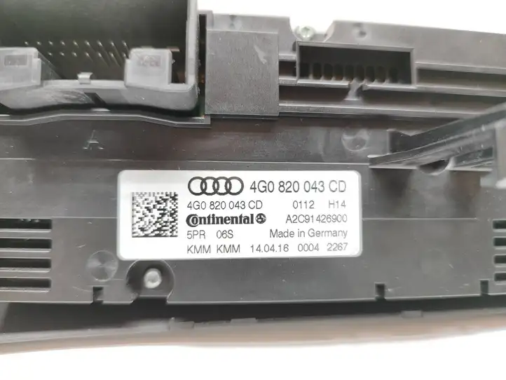 Audi A6 (2014 - 2018)  4G0820043CD Блок управления кондиционера воздуха / климата/ печки (в салоне)