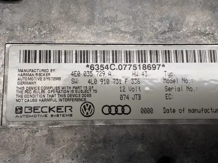 Audi A6 S6 C6 4F (2004 - 2008) 4E0035729A Контроллер мультимедийной системы — фото 3