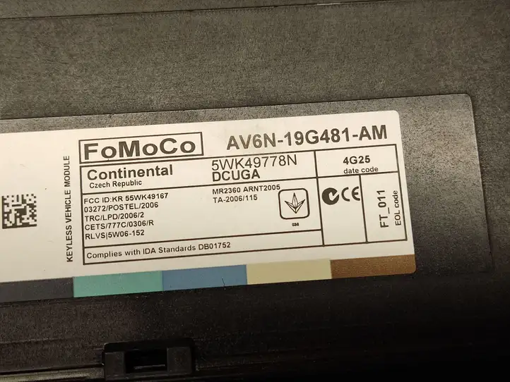 Ford Escape III (2013 - 2019) AV6N19G481AM Модуль комфорта — фото 2