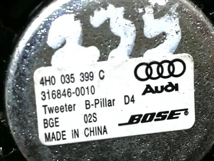 Audi A8 S8 D4 4H (2010 - 2014) 4H0035399C Твитер передней двери — фото 4