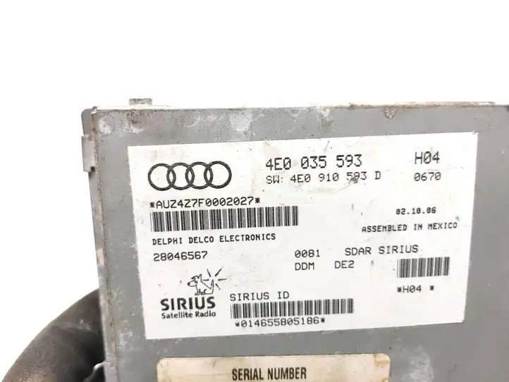 Audi Q7 4L (2005 - 2009) 4E0035593 Контроллер мультимедийной системы — фото 1