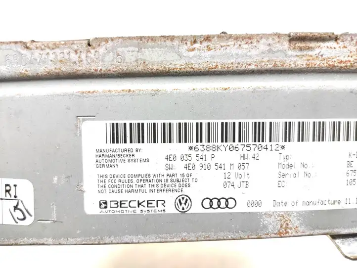Audi Q7 4L (2005 - 2009) 4E0035541P Контроллер мультимедийной системы — фото 2