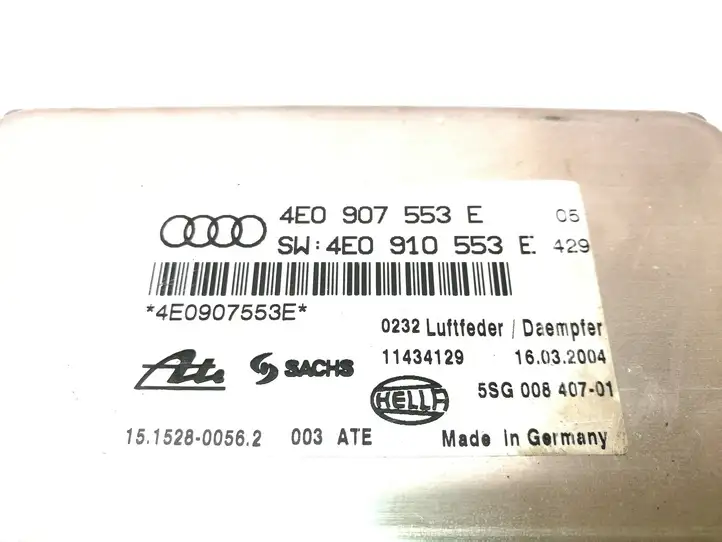 Audi A8 S8 D3 4E (2002 - 2005) 4E0907553E Блок управления подвеской — фото 4