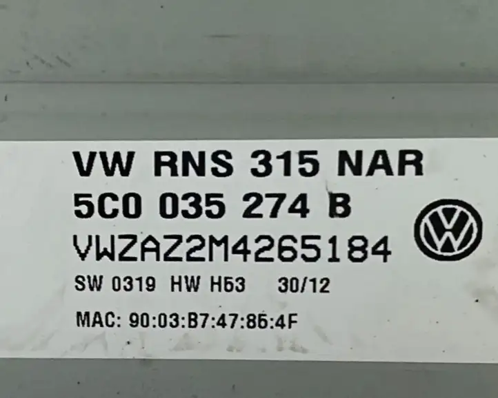 Volkswagen Jetta VI (2011 - 2018) 5C0035274B Магнитола / мультимедийная система — фото 5