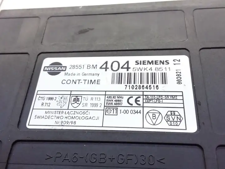 Nissan Almera N16 (2000 - 2010) 28551BM404 Модуль комфорта — фото 5