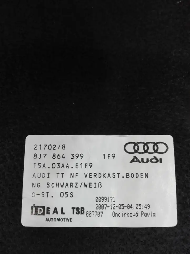 Audi TT TTS Mk2 (2006 - 2010) 8J7864399 Прочие детали салона — фото 3