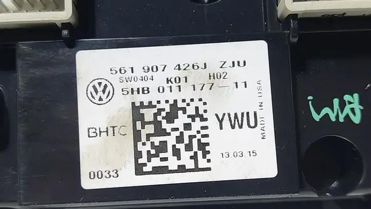 Volkswagen Tiguan (2011 - 2016)  561907426J Блок управления кондиционера воздуха / климата/ печки (в салоне)