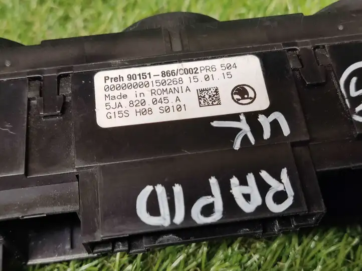 Skoda Rapid (NH) (2012 - 2019)  5JA820045A Блок управления кондиционера воздуха / климата/ печки (в салоне)