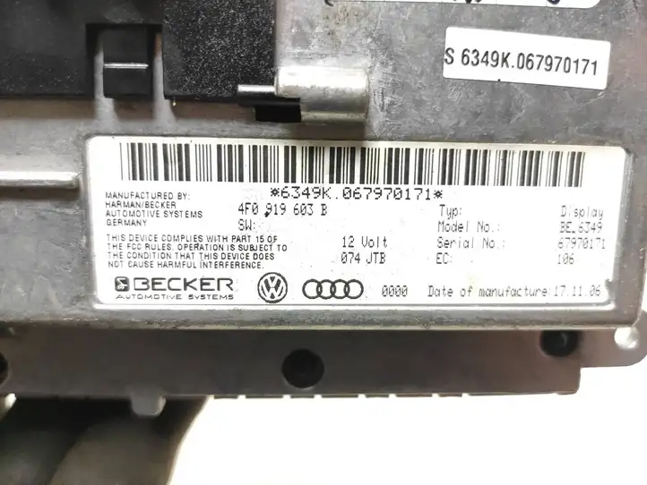 Audi Q7 4L (2005 - 2009) 4F0919603B Магнитола / мультимедийная система — фото 1