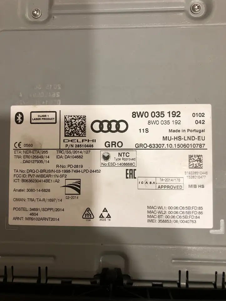 Audi A4 S4 B9 (2015 - 2019) 8W0035192 Блок MMI — фото 4