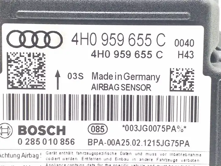 Audi A6 C7 (2011 - 2014) 4H0959655C Блок управления SRS — фото 4