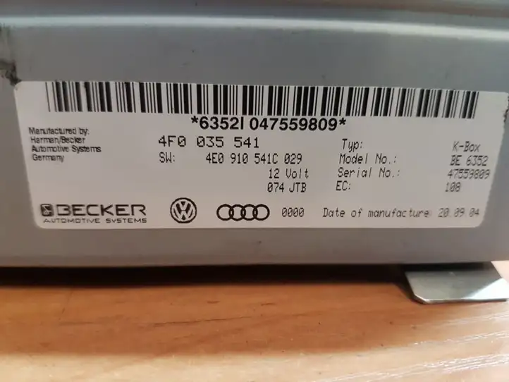Audi A6 S6 C6 4F (2004 - 2008) 4F0035541 Прочие блоки управления — фото 1