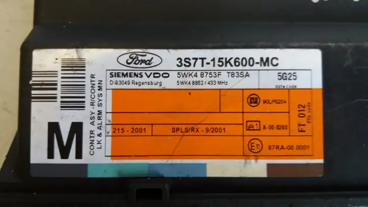 Ford Mondeo Mk III (2000 - 2007) 5WK48753F Модуль комфорта — фото 2