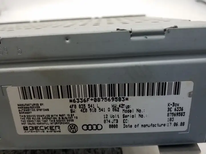 Audi A6 S6 C6 4F (2008 - 2011) 4F0035541L Магнитола / мультимедийная система — фото 3