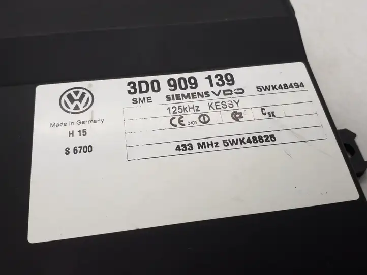 Volkswagen Touareg I (2002 - 2010) 3D0909139 Блок бесключевого доступа — фото 3