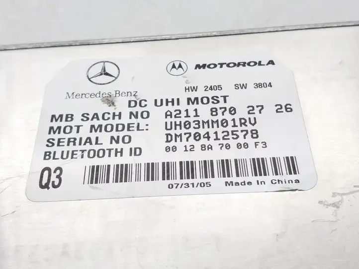 Mercedes-Benz CLS C219 (2003 - 2011) A2118702726 Bluetooth модуль — фото 3