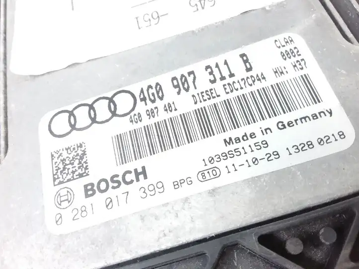 Audi A6 C7 (2011 - 2014) 4G0907311B Блок управления двигателем (ЭБУ) — фото 3