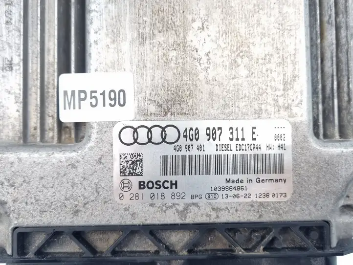 Audi A6 C7 (2011 - 2014) 4G0907311E Блок управления двигателем (ЭБУ) — фото 4