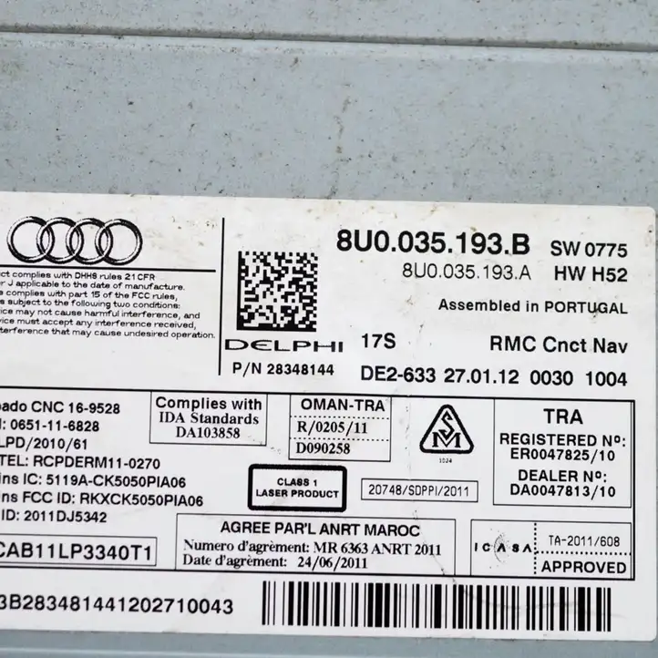 Audi Q3 8U (2011 - 2014) 8U0035193B Магнитола / мультимедийная система — фото 7