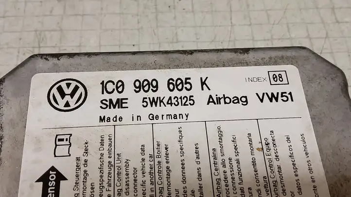 Volkswagen Polo (2005 - 2009)  1C0909605K Блок управления надувных подушек