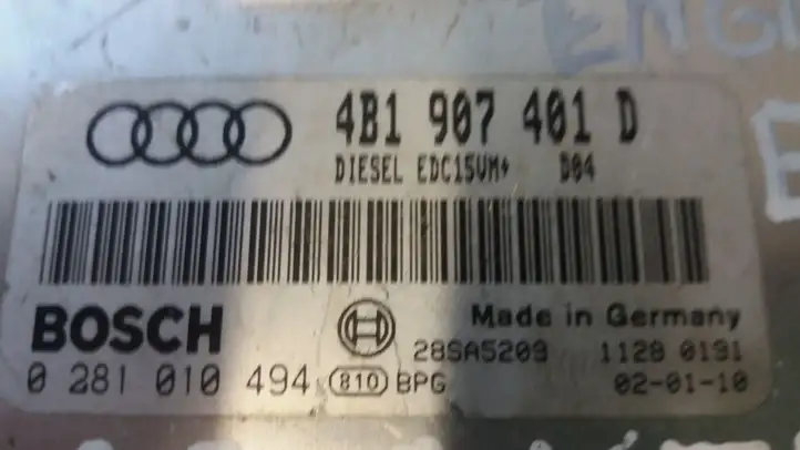 Audi A6 S6 C5 4B (2001 - 2004) 0281010494 Блок управления двигателем (ECU) — фото 1