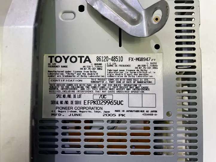 Lexus RX 330 - 350 - 400H (2006 - 2009) 8612048510 Блок Hi-Fi аудиосистемы — фото 3